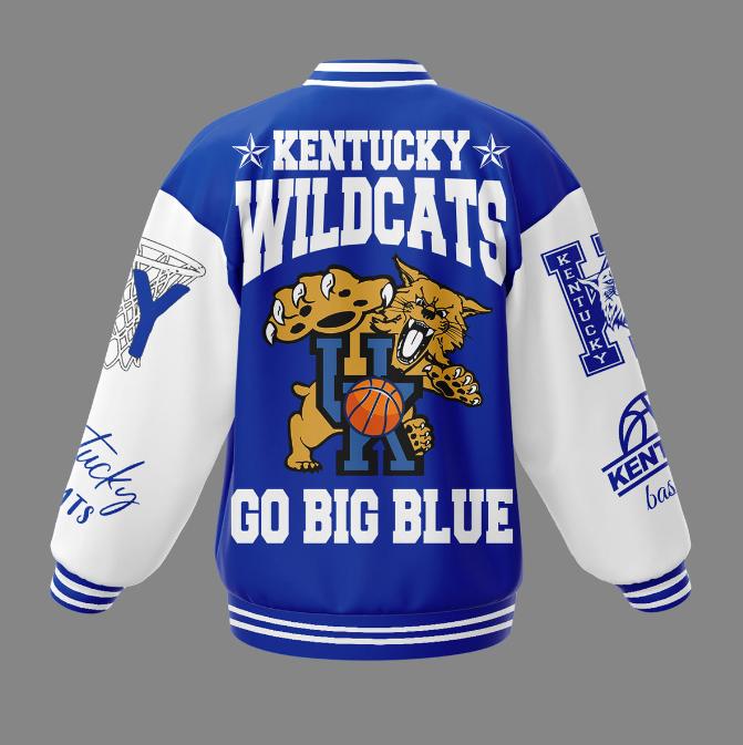 Kentucky Wildcats NCAA Go Big Blue Nation Sport Jacket , NCAA  Kentucky Wildcats Merch , Go Big Blue Sport Jacket , Basketball Gift, Gift For Him, Gift For Her