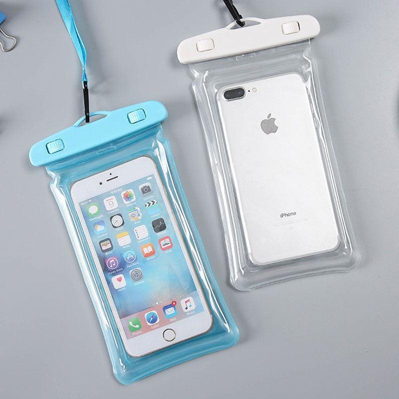 2 pcs Waterproof Cell Phone Pouch Universal Dry Bag Case with Neck Lanyard - Underwater Clear Cellphone Protector for for Beach Pool Swimming