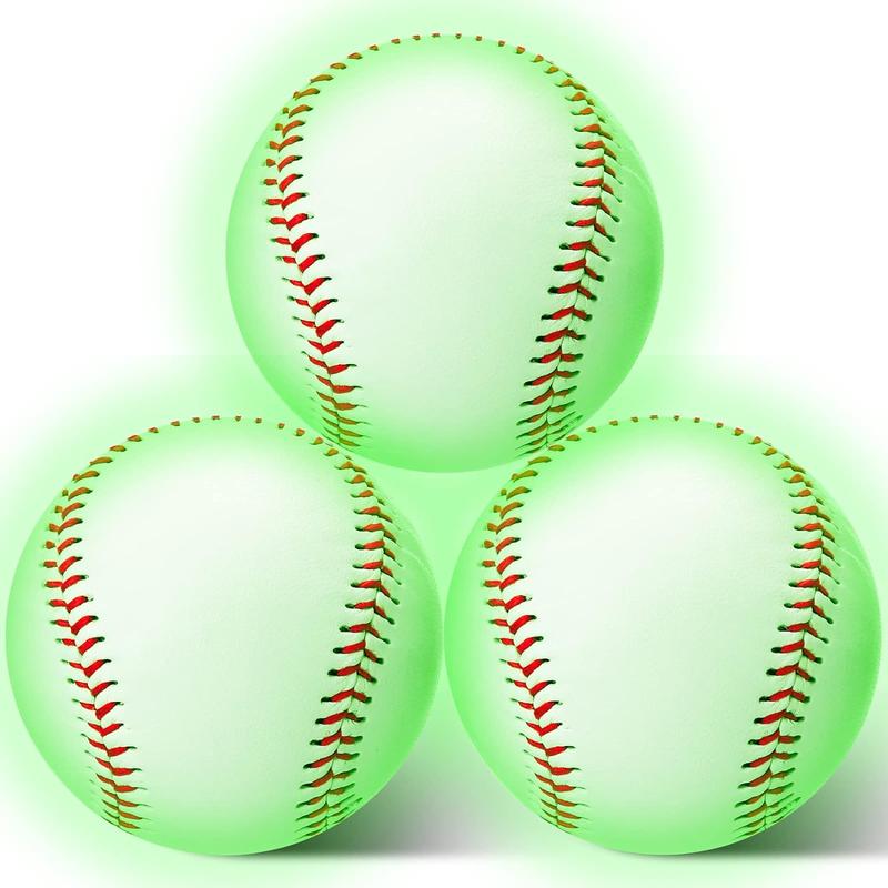 3 Pack Glow in The Dark Baseball Light up Baseball Glow Balls for Baseball  Official Size Baseball Gift for Boys and Girls and Baseball Fans Outdoor Activity Baseball Accessories