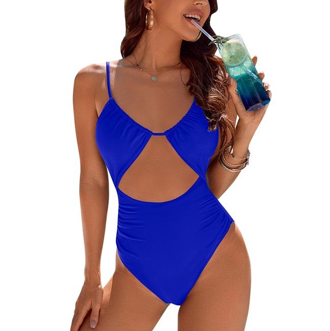 Blooming Jelly Womens One Piece Swimsuit Tummy Control Bathing Suit Sexy Flattering Cheeky High Cut Out Cute Ladies Swimwear