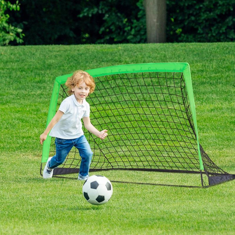 Foldable Soccer Goal, 1 Set 5x3ft Soccer Practice Net with Portable Carrying Bag, Soccer Training Equipment for Outdoor Sports Game, Christmas Gift