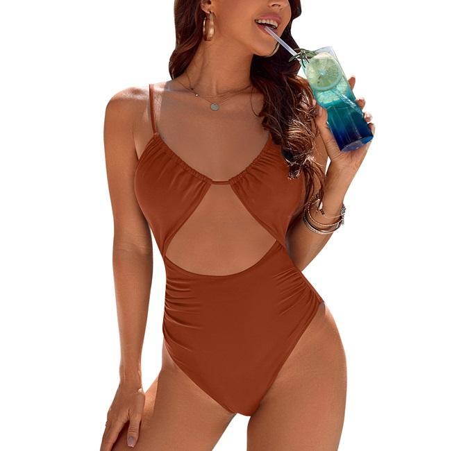 Blooming Jelly Womens One Piece Swimsuit Tummy Control Bathing Suit Sexy Flattering Cheeky High Cut Out Cute Ladies Swimwear