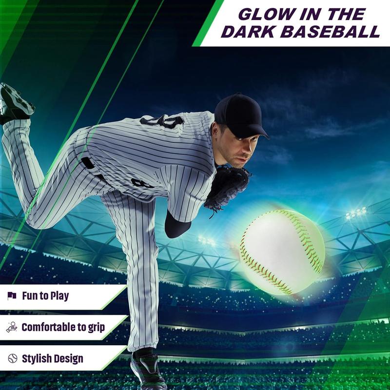 3 Pack Glow in The Dark Baseball Light up Baseball Glow Balls for Baseball  Official Size Baseball Gift for Boys and Girls and Baseball Fans Outdoor Activity Baseball Accessories