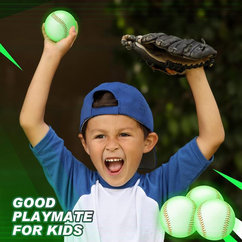 3 Pack Glow in The Dark Baseball Light up Baseball Glow Balls for Baseball  Official Size Baseball Gift for Boys and Girls and Baseball Fans Outdoor Activity Baseball Accessories