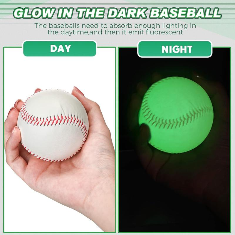 3 Pack Glow in The Dark Baseball Light up Baseball Glow Balls for Baseball  Official Size Baseball Gift for Boys and Girls and Baseball Fans Outdoor Activity Baseball Accessories