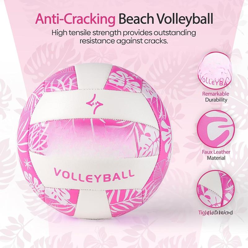 Volleyball Soft Beach Volleyball - Official Size for School, Indoor, Outdoor and Play  Gym Workout - Play for Girls, Adults and Family.