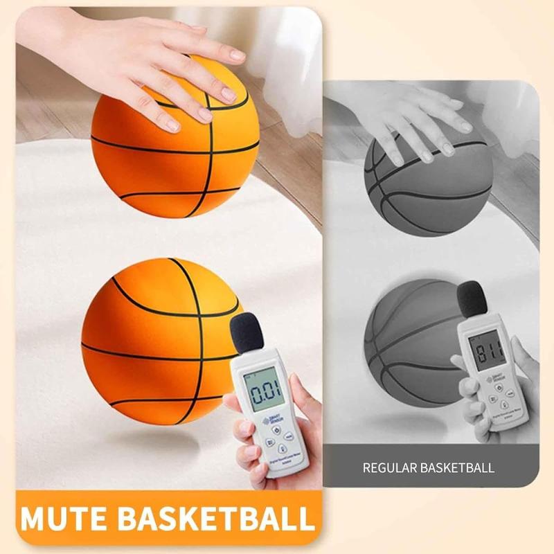 Silent Basketball,Silent Basketball Dribbling Indoor, 2024 Upgrade Quiet Foam Basketball Indoor Training Ball,Foam Basketball Indoor Training Quiet Ball Feel No Noise Basketball Gift