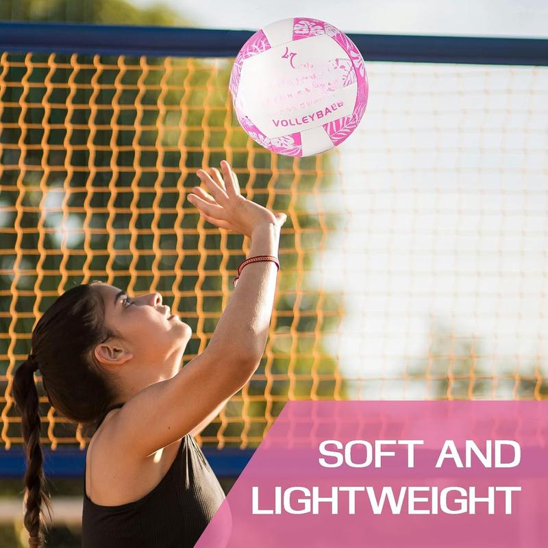 Volleyball Soft Beach Volleyball - Official Size for School, Indoor, Outdoor and Play  Gym Workout - Play for Girls, Adults and Family.