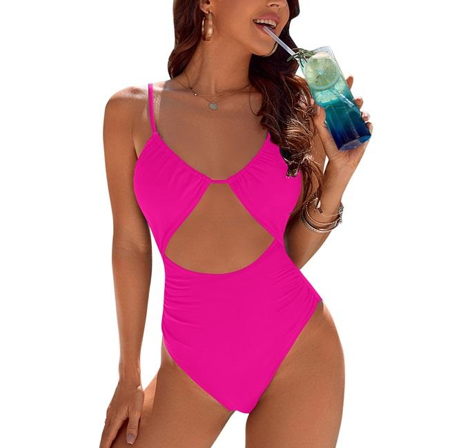 Blooming Jelly Womens One Piece Swimsuit Tummy Control Bathing Suit Sexy Flattering Cheeky High Cut Out Cute Ladies Swimwear