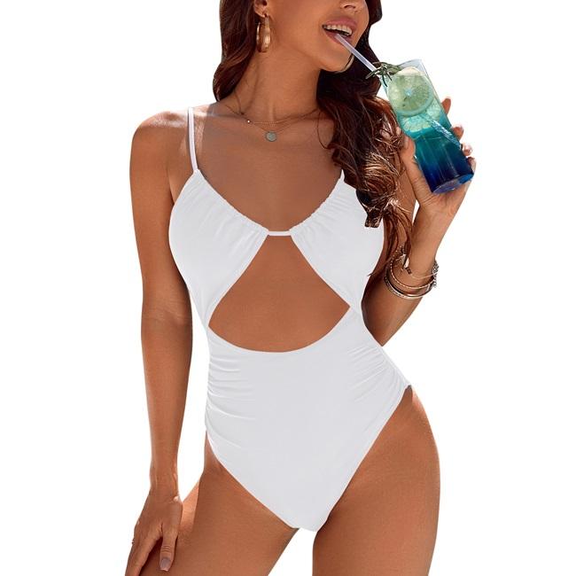 Blooming Jelly Womens One Piece Swimsuit Tummy Control Bathing Suit Sexy Flattering Cheeky High Cut Out Cute Ladies Swimwear