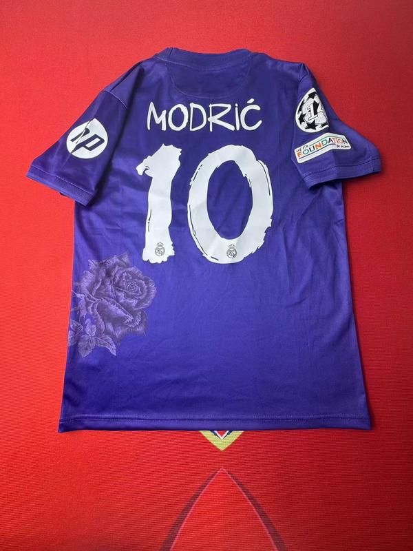 23-24 Madrid purple Kro Bellin Vini Mod Rona Valve Number 5 7 8 10 15 quick-drying fans soccer jerseys