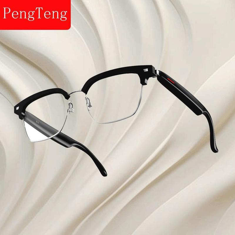 PENGTENG Smart Glasses, Bluetooth-compatible Smart Glasses with AI Voice Function, Outdoor Hiking & Cycling Glasses, Tech Accessories for Outdoor