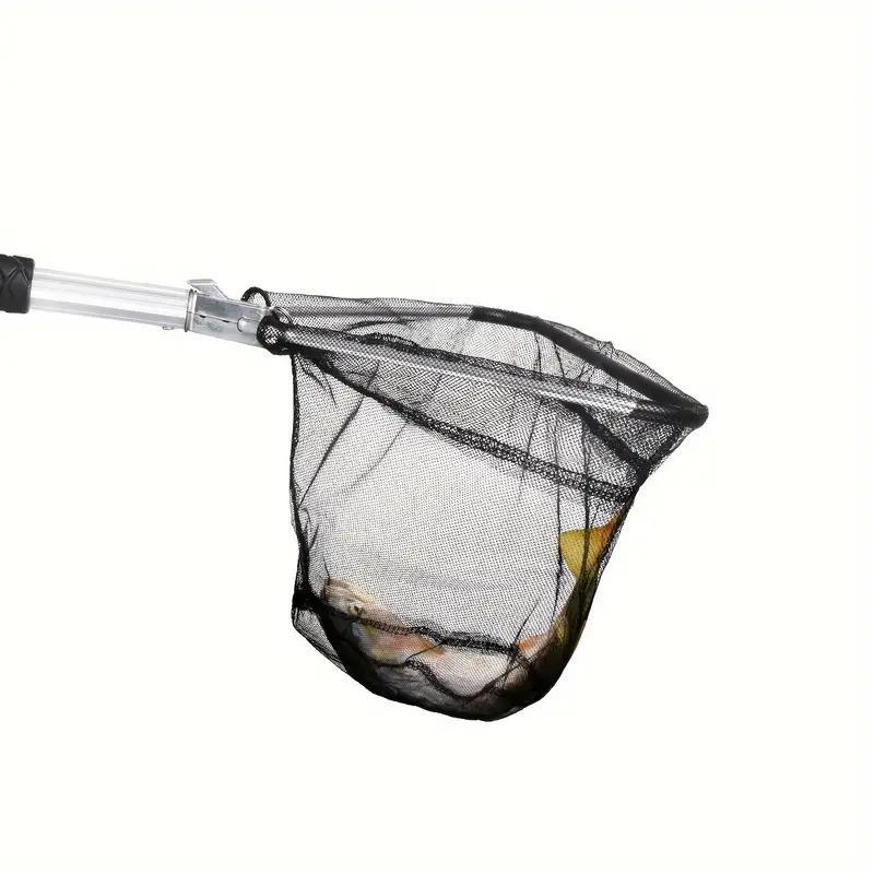 Portable Fishing Net, Foldable Fishing Net with Handle, Durable Fishing Net for Catching and Releasing, Fishing Accessories for Outdoor