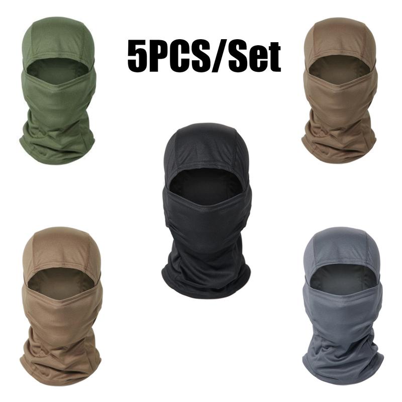 5PCS Camouflage Balaclava Face Mask UV Protection Men Women Sun Hood Tactical Motorcycle Running Riding