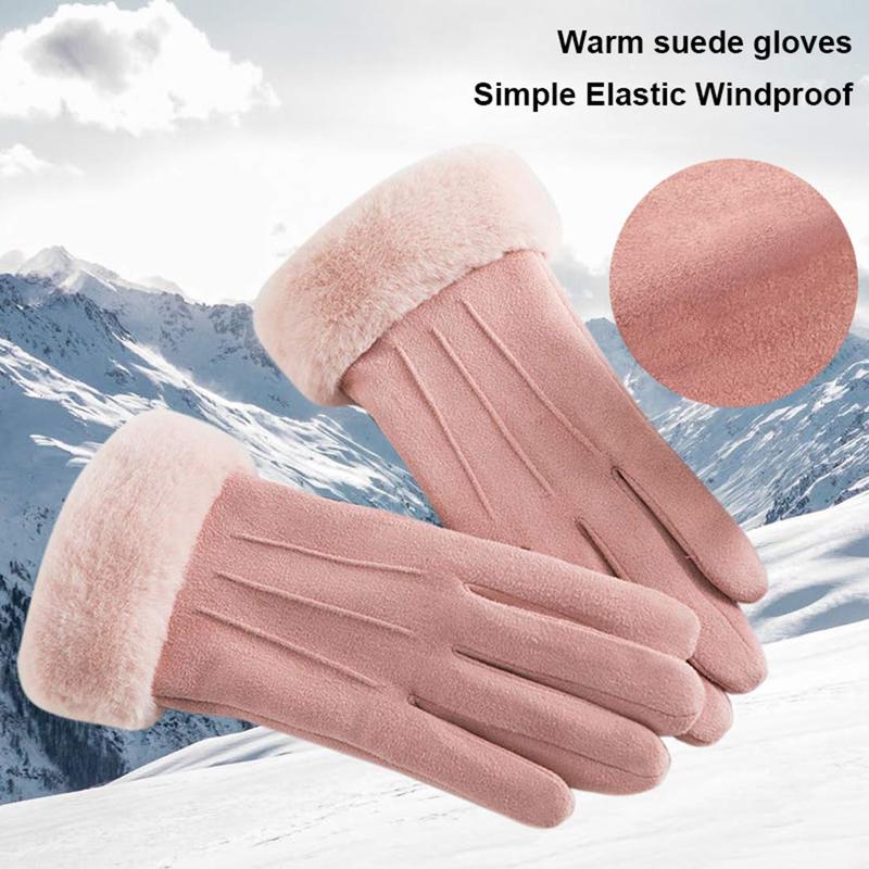 Womens Gloves Winter Touchscreen Texting Phone Windproof Gloves Soft Fleece Lined Cold Weather Thermal Warm Gloves for Running Driving Hiking Skiing