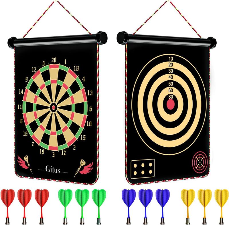 Magnetic Dart Board Outdoor Games for Kids Darts Set with 12 Darts, Gifts for Teenage Boys Teen Boys Gifts Ideas Toys Gifts for 8 9 10 11 12 13 Year Old Boys and Girls