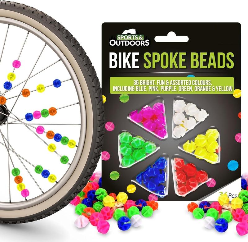 36 Pcs Bike Spoke Beads - Multicolored Plastic Clip Decorations for Bicycle Wheels, Fun Bike Accessories for Kids, Girls, and Boys