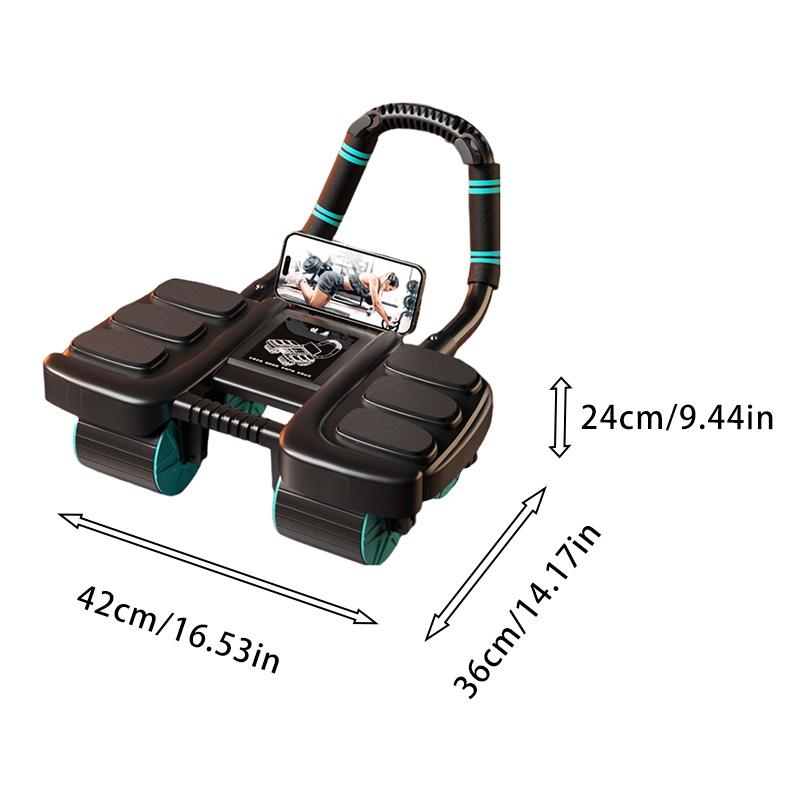 Smart Four-Wheel Automatic Rebound Ab Roller | Home Ab Workout Tool for Easy Core Sculpting