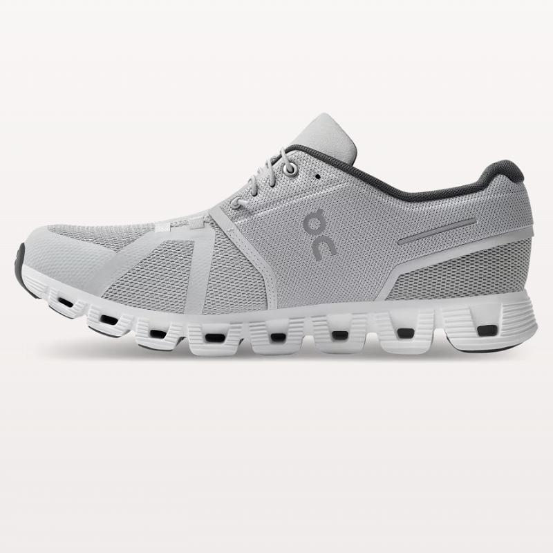 On Men's Cloud 5 Running Shoes, Glacier & White - Full Size