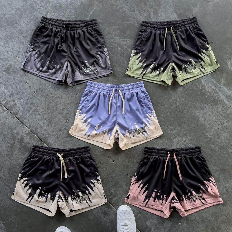 [Kill Crew] Muay Thai Shorts Shatter - Black   Rose, Unisex, Mid Thigh Cut, Pockets, Gym Shorts, Elastic Waistband, Long drawcord with wax tips