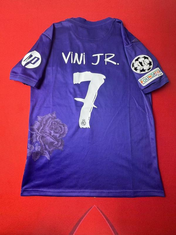 23-24 Madrid purple Kro Bellin Vini Mod Rona Valve Number 5 7 8 10 15 quick-drying fans soccer jerseys