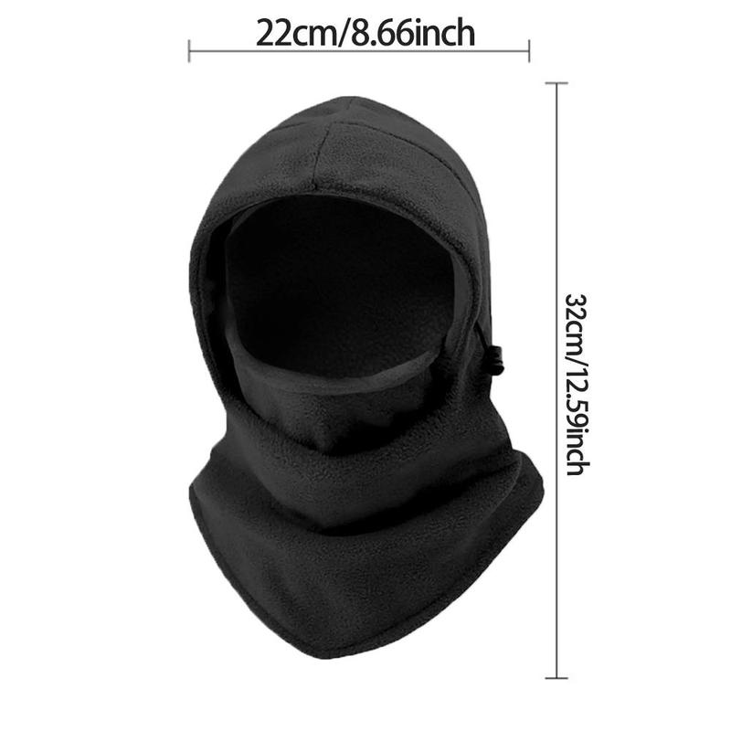 Solid Color Windproof Balaclava Hat, Casual Winter Neck Warmer Hat for Men & Women, Lightweight Warm Winter Helmet Hat for Skiing & Outdoor Enthusiasts