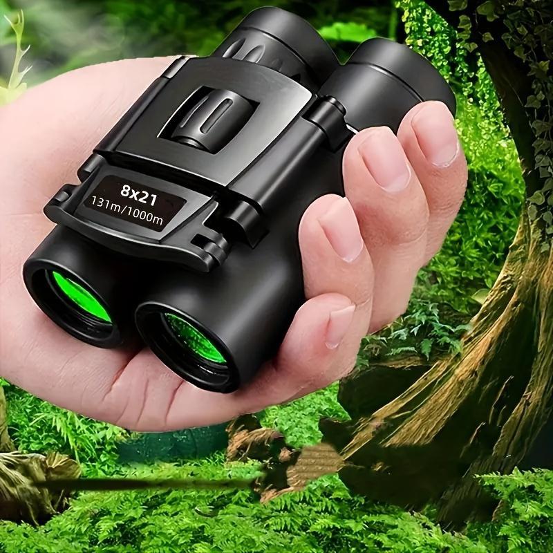 8x21 Binoculars, 4K High Definition Zoom Binoculars, Portable Folding Binoculars for Christmas Gift, Outdoor Binoculars for Camping, Travel, Concert