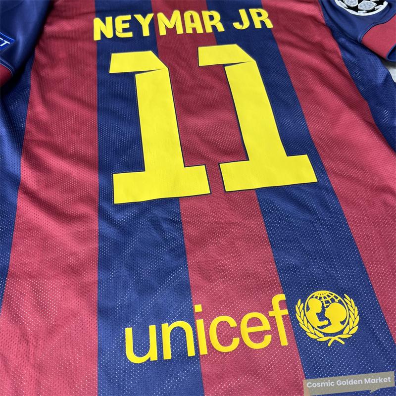 14 15  Home Vintage Jersey No. 11 Neymar Jr  Short Soccer Jersey