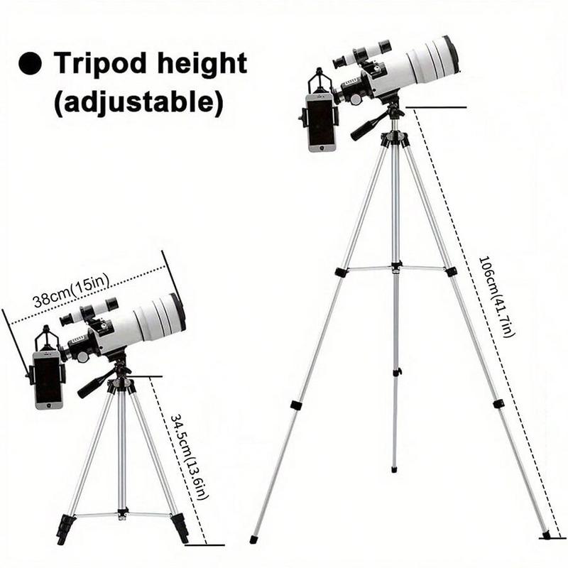 Professional Astronomical Telescope, High Magnification Astronomical Telescope with Tripod & Phone Clip, Outdoor Camping & Hiking Equipment