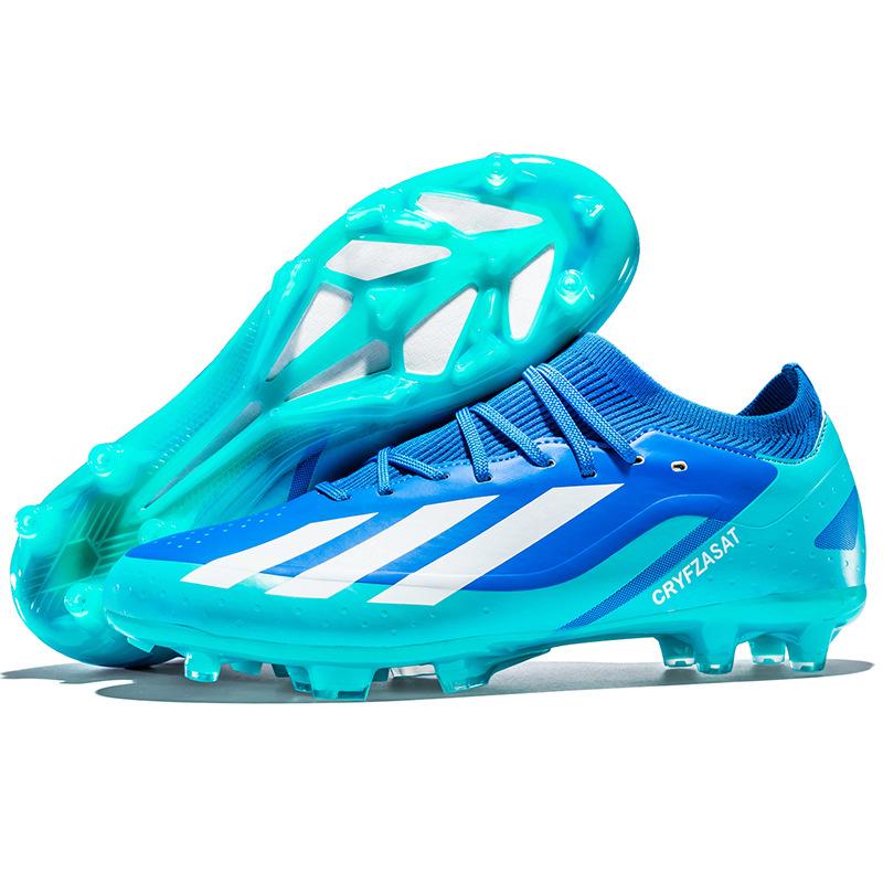 AG FG Men's Soccer Shoes Football Cleats High-Tops Lace-Up Non-Slip Spikes