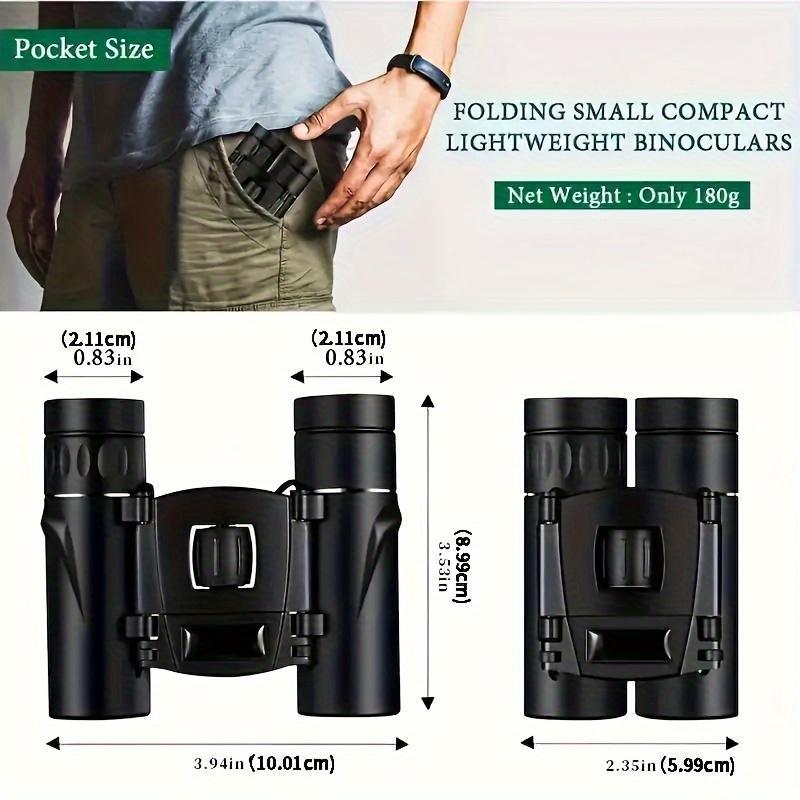 8x21 Binoculars, 4K High Definition Zoom Binoculars, Portable Folding Binoculars for Christmas Gift, Outdoor Binoculars for Camping, Travel, Concert