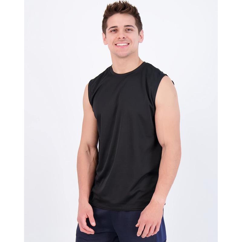 Real Essentials 5 Pack: Men's Mesh Active Athletic Tech Tank Top - Workout & Training Activewear (Available in Big & Tall)