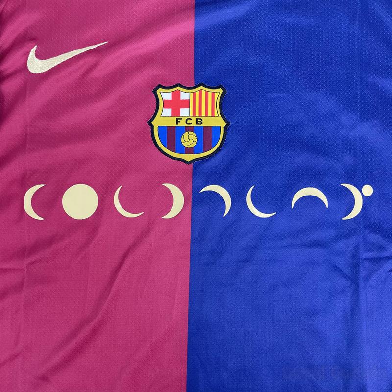 NIKE 24-25 Season FC Barcelona Short Sleeve Soccer Jersey Fans Version Red Blue Home Football Jersey