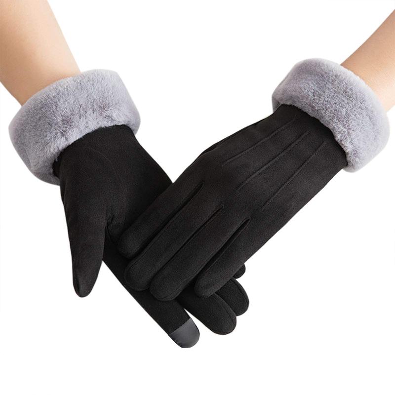 Womens Gloves Winter Touchscreen Texting Phone Windproof Gloves Soft Fleece Lined Cold Weather Thermal Warm Gloves for Running Driving Hiking Skiing