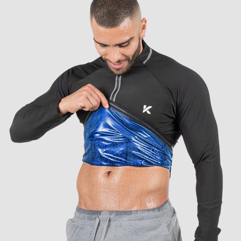 Kewlioo Pro Sauna Jacket for Men (Full Half Zip)