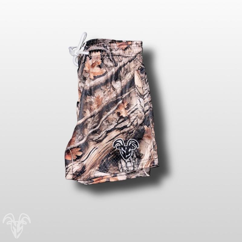 Goat Strength Hunter Camo Shorts - 5 Inch Inseam, Breathable Elastic Workout Gym Shorts - Zipper Pockets outfits workoutfit