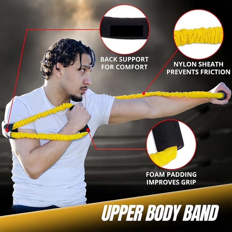 adoptedshop 1 Set Boxing Resistance Bands Kit, Including Training Vest, Resistance Bands, Leg Tension Rope, Suitable For Boxing, Body Stretching, Strength Training