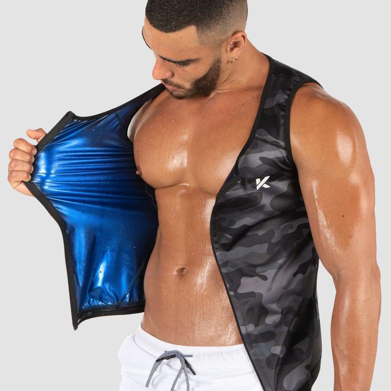 Kewlioo Men's Heat Trapping Zipper Sweat Vest for Gym, Fitness, Exercise