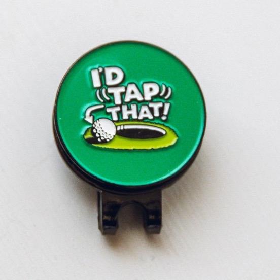 I'd Tap That Golf Ball Markers with Magnetic Hat Clips