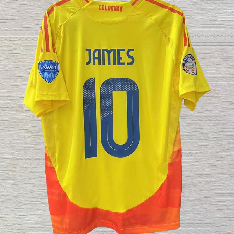 2024 Copa America Colombia 10 Home Jersey Yellow Soccer Jerseys