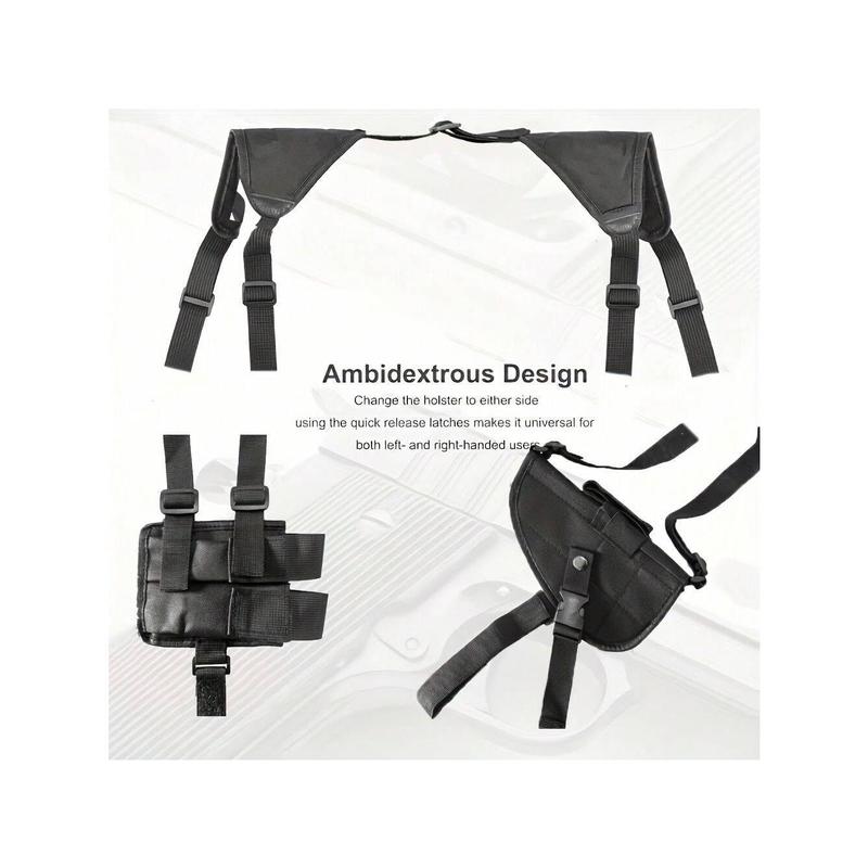 Adjustable Vertical Holster - Multi Functional Concealed Stand For Outdoor Activities, Shoulder Or Hiking Double Shoulder Vest Bag