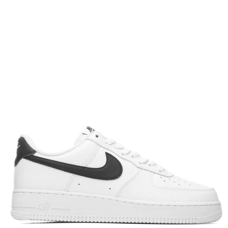 Nike Air Force 1 Low '07 White Black Pebbled Leather CT2302-100 Mens Fashion Sneakers New