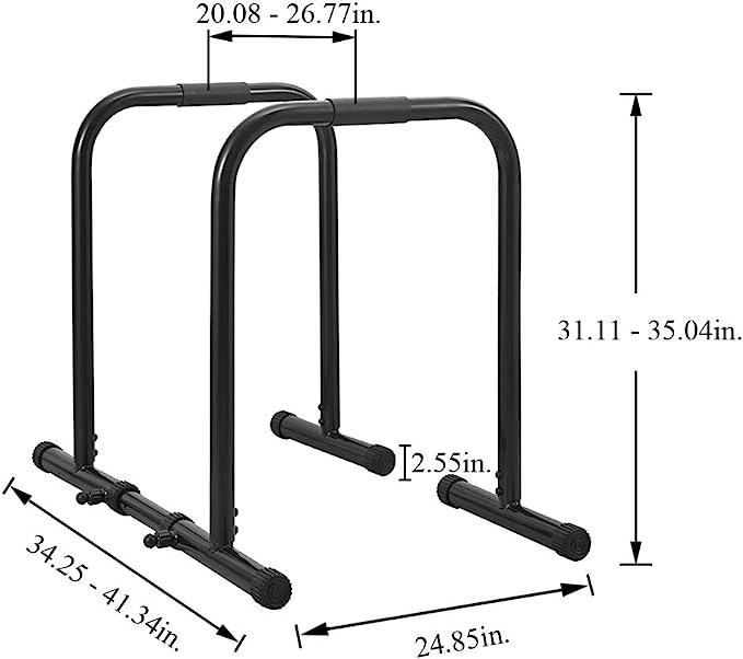 Relife Sports Dip Station Functional Heavy Duty Dip Stands Fitness Workout Dip bar Station Stabilizer Parallette Push Up Stand