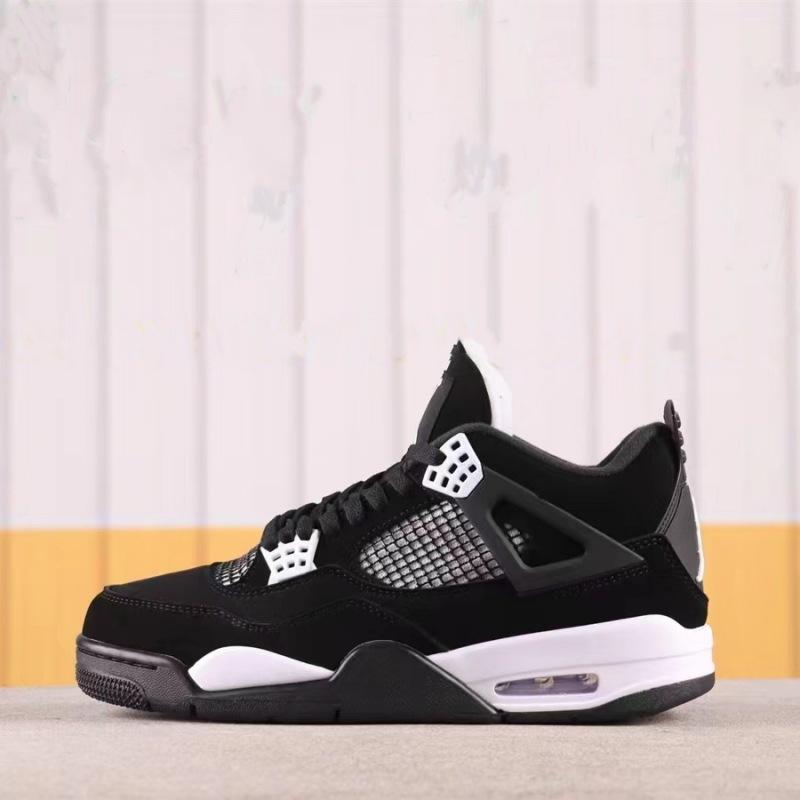 Jordan 4 high-end gray retro fashion trend anti slip, wear-resistant and shock-absorbing basketball shoes