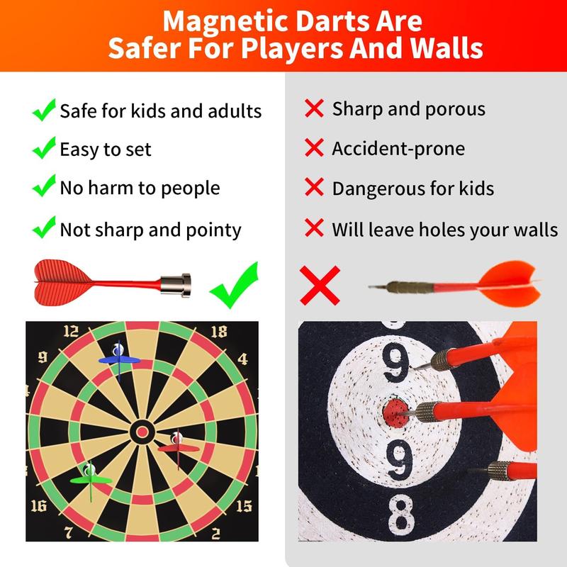 Magnetic Dart Board Outdoor Games for Kids Darts Set with 12 Darts, Gifts for Teenage Boys Teen Boys Gifts Ideas Toys Gifts for 8 9 10 11 12 13 Year Old Boys and Girls