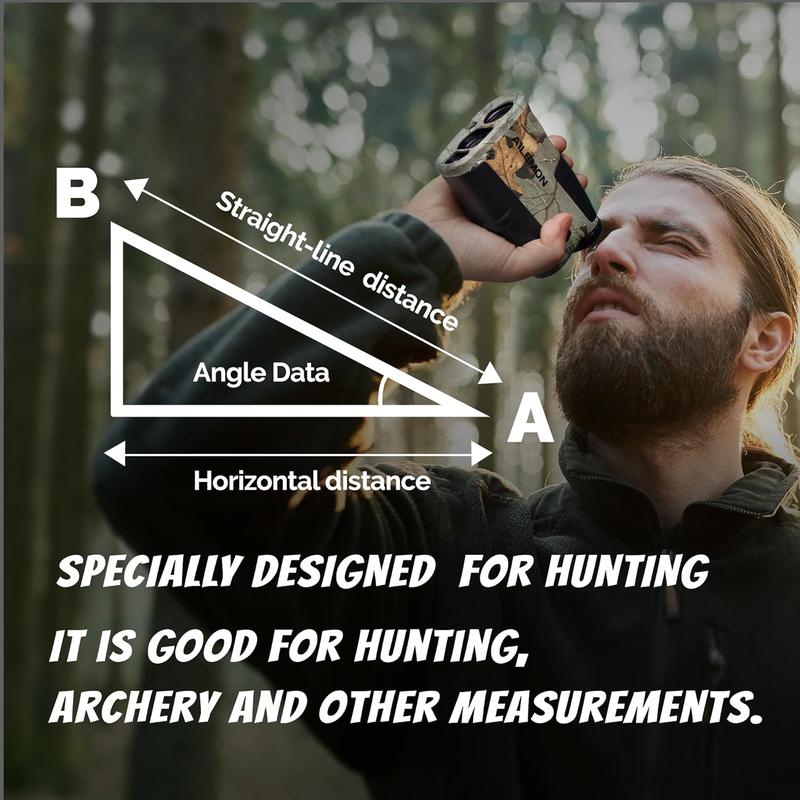 AL51 Rangefinder Hunting Laser Range Finder Camo 900 Yards Waterproof Archery Rangefinders Multi Functional Distance Angle Speed Scan 6X Magnification