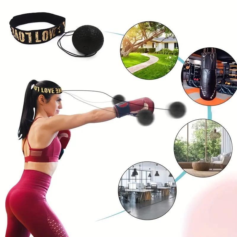 Head-mounted Boxing Ball, Stress Relief Punching Ball, Boxing Training Equipment for Home Gym Workout, Punching Ball for Men & Women