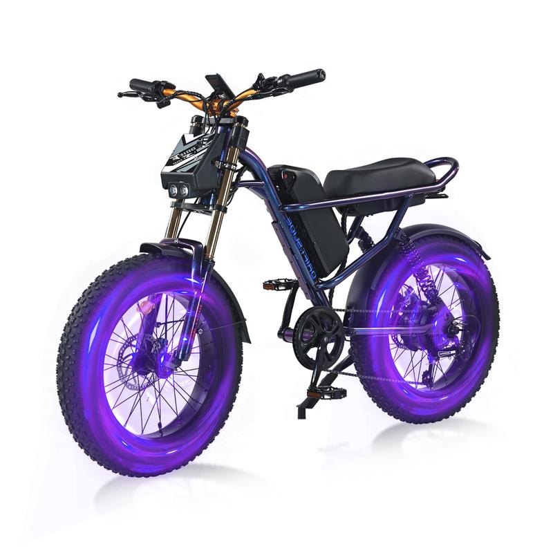 DRIFT.SLIDE 1500W Peak Power Electric Bike for Adults, 28 MPH Electric Mountain Motorcycle Bike, 48V 20.8AH Battery, Off-Road Dual Headlights and Electroplating Process, 7 Speed 20