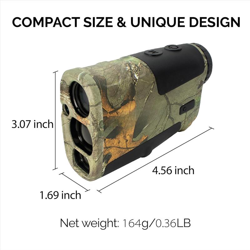 AL51 Rangefinder Hunting Laser Range Finder Camo 900 Yards Waterproof Archery Rangefinders Multi Functional Distance Angle Speed Scan 6X Magnification