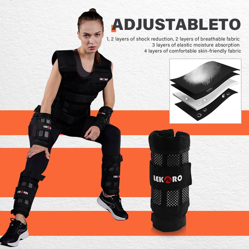 Wrist Arm Weights, Adjustable Wrist Weights, Removable Wrist Ankle Weights for Men Women, for Fitness, Walking, Jogging, Workout, Running, 1 Pair